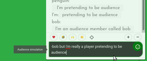 Simulate audience chat