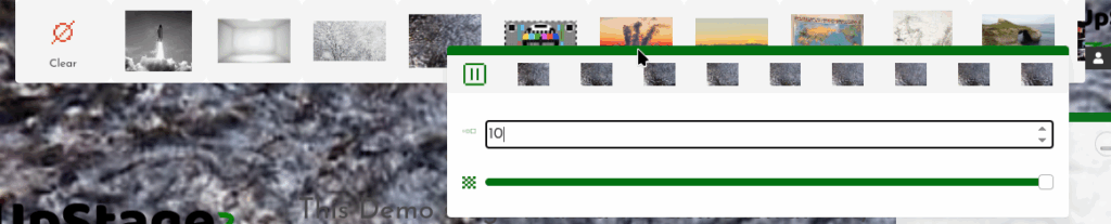 Screenshot showing a multiframe backdrop tool