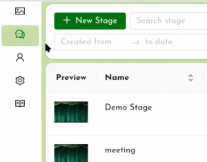 Animated gif showing lefthand toolbar in the Studio